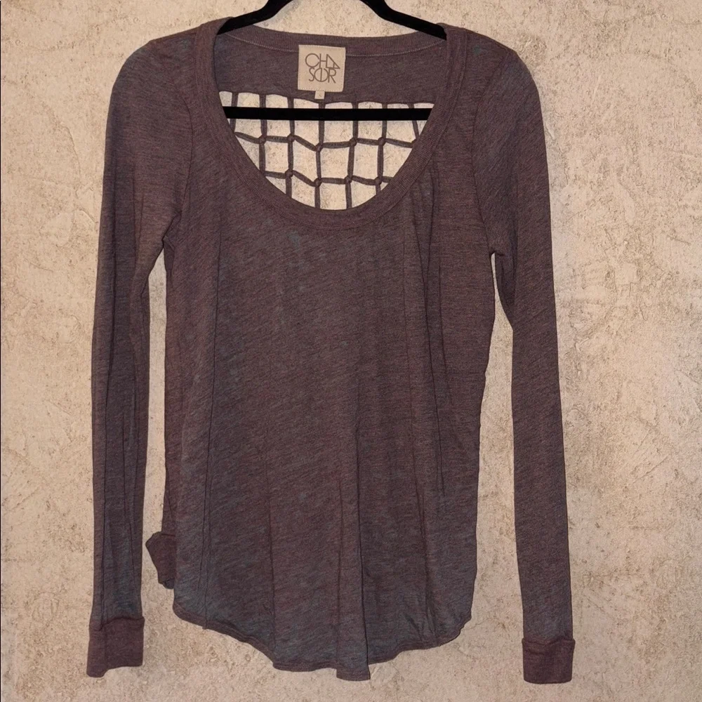 🆕 CHASER Windowpane Back Top